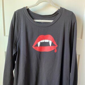 Modcloth - Graphic Print Sweatshirt - Vampire Lips